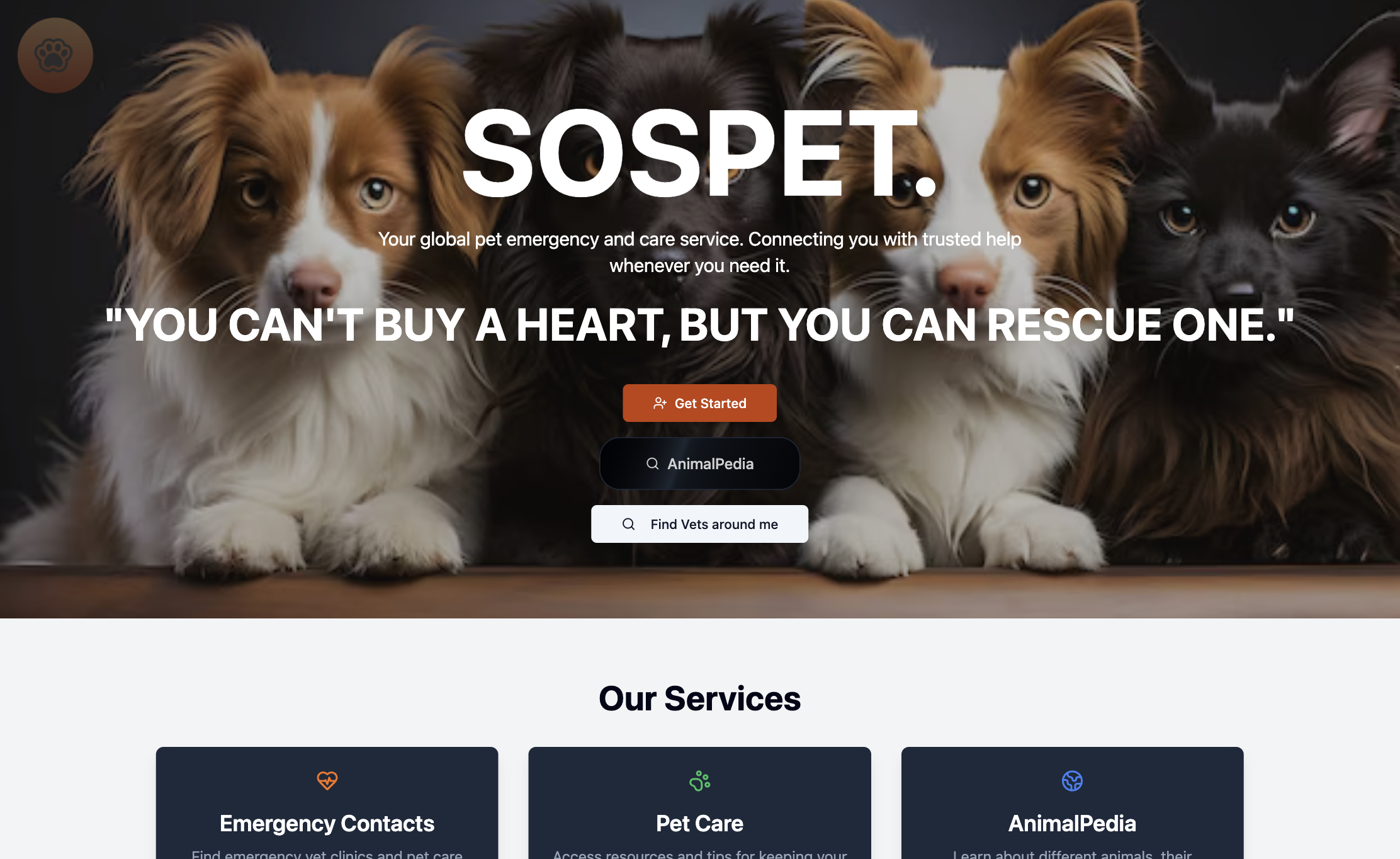 SOSPET - Emergency Service for Animals